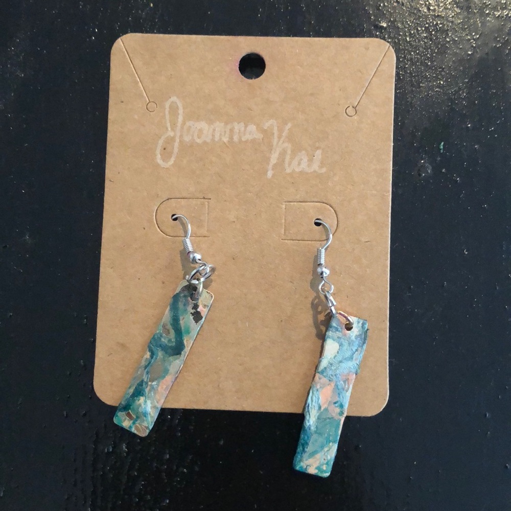 Dip dye handmade earrings (nickel free)